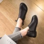 Giày mùa xuân và mùa thu 2019 mẫu giày da nữ đế mềm đế mềm đế giày đế bằng - Giày cao gót boot cao cổ nữ