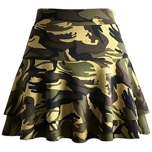 Летняя юбка, камуфляжная мини-юбка, танцующая одежда