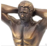 Новая крыльца украшения мускулисная мужская смола подвеска смешная дверная лопатка