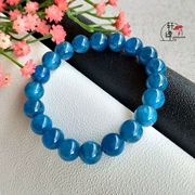 Vòng tay pha lê Apatit cao cấp tự nhiên Phốt pho xanh Vòng đơn Vòng đeo tay Fine Blue Crystal Bracelet Trang sức Quà tặng