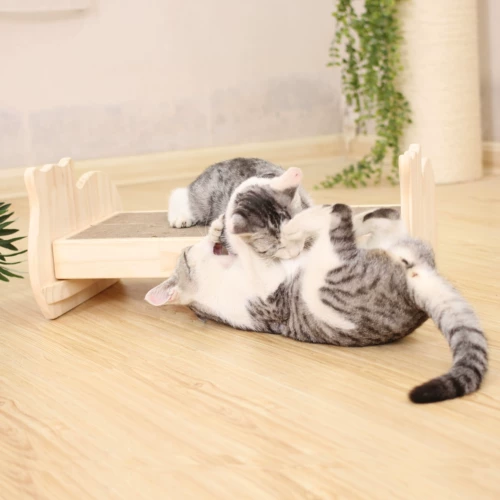 Кошка с твердым деревом захватывает кошачьи гнезда интегрированные веселые многофункциональные износы -устойчивый