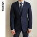 RICODESIGN tùy chỉnh màu xanh hải quân Slim kinh doanh công sở phù hợp với nam phù hợp với nhỏ Beckham phù hợp - Suit phù hợp áo sơ mi nam Suit phù hợp