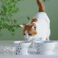 Япония Necoichi Cat Tall Cat Bowl Cat Water Water Moid