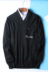 Áo len dệt kim cổ chữ V đặc biệt cho nam áo len 50 len cao cấp mùa thu nam mặc ngoài áo len thêu C608 - Hàng dệt kim
