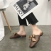Baotou một nửa dép nữ mùa hè lưới hồng ngoại hoang dã phẳng 2019 phiên bản Hàn Quốc mới không có giày lười gót