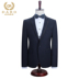 Suit phù hợp với kinh doanh trang phục nam chuyên nghiệp trang trí phương tây cơ thể quý ông chú rể chú rể váy cưới mùa thu và mùa đông - Suit phù hợp quần baggy nam Suit phù hợp