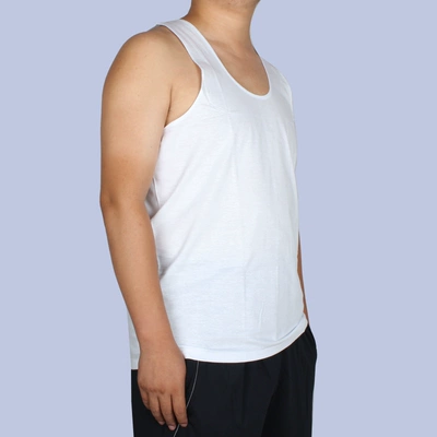 Trung niên kích thước lớn bông vest màu vải rắn trung niên của nam giới không tay áo sơ mi mùa hè mồ hôi vest lỏng thoải mái áo thể dục Lót