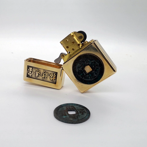 Ретро оригинальные дизайнерские монеты, инкрустация камня, нашивка, зажигалка на керосине, на удачу, делается под заказ