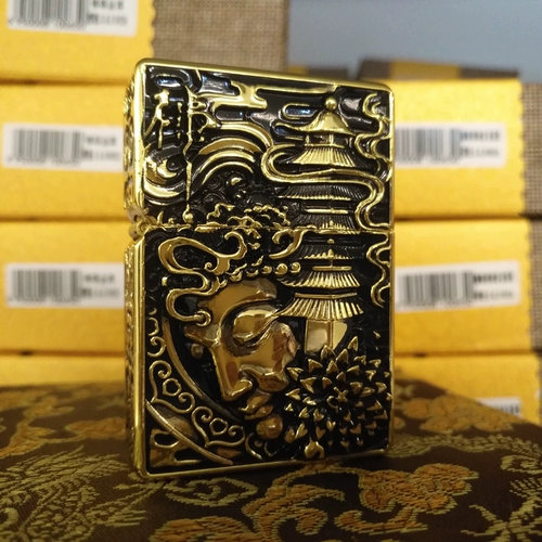 Мужская ветрозащитная зажигалка на керосине, 3D, 3 цветов, подарок на день рождения