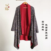 Mùa xuân, mùa thu và mùa đông Phong cách Trung Quốc áo dài hai mặt áo gió quốc gia áo khoác dài tay áo khoác nam