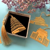 Сиань Металлическая закладка Шэньси Культурные и творческие подарки Колокольня Терракотовые воины и лошади Большая пагода диких гусей Латунная краска в качестве подарков покупателям