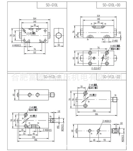 Двухсторонний гидравлический замок SO-G10L-00 Jiangsu Yangzhou Lyton Hydraulic SO-G10L-00A