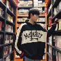 Áo len gió nam Hong Kong trùm đầu mùa xuân và mùa thu Phiên bản Hàn Quốc của xu hướng sinh viên áo hoodie tay áo bf cặp áo sơ mi áo gió nam