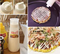 Япония импортированный пористый салат -томатный соус сжимание бутылочки из бутылочки утечки соус бутылка медовый сыр бутылка