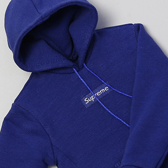 Royal Blue1 / 6 trend male Man soldier Model parts 12 inches Movable image Plastid clothes Sweater hoodie  loose coat ht