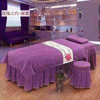 Vẻ đẹp giường ba mảnh vẻ đẹp salon vẻ đẹp giường bao gồm bông massage spa massage trị liệu giường bao gồm ba mảnh khăn trải giường spa