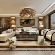 Phòng khách đầy đủ sofa gỗ kết hợp ánh sáng hiện đại sang trọng nội thất Trung Quốc chaise góc dài sofa nhỏ bạch dương - Bộ đồ nội thất