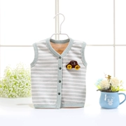 Áo vest bé gái mùa thu đông nam 0-1 tuổi cotton bé trai bé trai mặc cộng với áo nhung cotton ấm áp