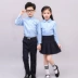 Trẻ em ăn mặc phù hợp với bé trai và bé gái Quần Tây Tạng áo xanh lớp dịch vụ mẫu giáo quần áo biểu diễn quần áo đồng phục học sinh Váy trẻ em