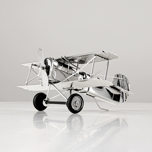 Модель самолета, металлический настольный декор для друга