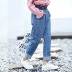 Quần jeans bé gái 2019 mới sóng xuân và thu đông trẻ em rộng rãi phiên bản Hàn Quốc 12 nước ngoài trẻ em 15 tuổi quần nữ - Quần jean Quần jean