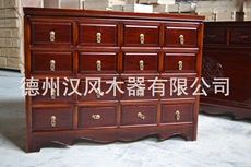 В аптечке 实木中药柜台老榆木柜台