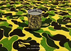 Чайная чашка [售罄]bape 白蓝 猿头迷彩 青花瓷茶杯