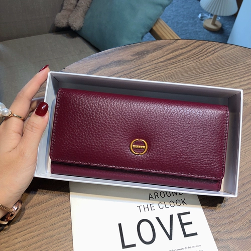 Бумажник, сумка через плечо, вместительный и большой кошелек, ультратонкий изысканный модный картхолдер, премиум класс, из натуральной кожи