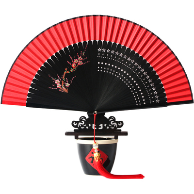 古风旗袍扇中国风礼品扇送高档扇坠扇套