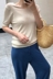 ADA MISS lỏng mỏng tay áo chic top 2018 mùa hè mới mỏng phía trước và trở lại V-Cổ băng lụa áo len t-shirt cardigan nữ Áo / áo thun