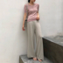 ADA MISS lỏng mỏng tay áo chic top 2018 mùa hè mới mỏng phía trước và trở lại V-Cổ băng lụa áo len t-shirt cardigan nữ Áo / áo thun