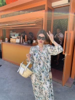 [Цзян Анни] Энни приглашает вас взять отпуск ~ Короткое солнцезащитное печатное платье