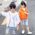 120 quần áo mùa hè 130 bé trai áo dài chống nắng quần áo 140 bé trai Phiên bản Hàn Quốc của quần áo ngoài trời thời trang trẻ em lớn 150 160cm - Quần áo ngoài trời cho trẻ em