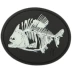 Ngựa mỹ piranha xương Velcro PVC con dấu cao su PIRAS Piranha Xương ba lô dán chương huy hiệu