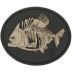 Ngựa mỹ piranha xương Velcro PVC con dấu cao su PIRAS Piranha Xương ba lô dán chương huy hiệu miếng dán may quần áo Thẻ / Thẻ ma thuật