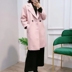 Đẹp trai với gió và gió ~ Phong cách mới hai khóa Áo khoác dài áo khoác nike Trung bình và dài Coat