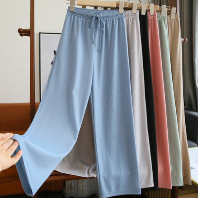 建议入5条~冰爽丝滑！巨显瘦阔腿裤女高腰宽松垂感长裤子春夏薄款