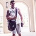 Cơ bắp tập thể dục vest nam trùm đầu không tay hood đào tạo thiết bị chạy thể thao vest vest vai mồ hôi thở áo thể thao nam có cổ Áo thể thao