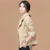 Han Chao tấn công 2018 mới mùa thu và mùa đông ngắn cổ áo phù hợp với áo khoác cashmere cho nữ Áo khoác ngắn