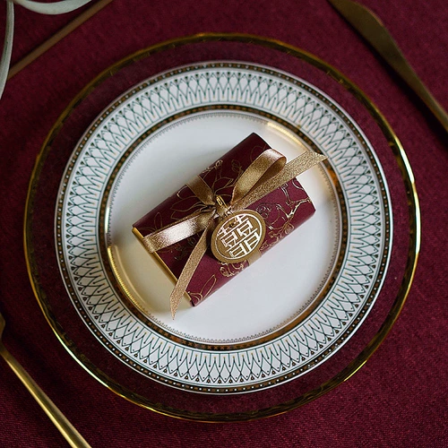 密语森林 Ящик для перми и красные конфеты Новая китайская ретро свадебная труба конфеты минималистская свадебная конфеты конфеты