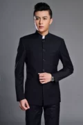 Mùa thu và mùa đông nam kinh doanh giản dị cổ áo Trung Quốc áo tang Bộ trang phục dân tộc Hàn Quốc phù hợp với thanh niên mỏng