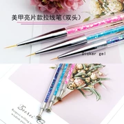 Dụng cụ làm móng Hai đầu bút vẽ mận hoa nam châm khắc kéo bút mẫu bút từ bút móc dòng bút nối tiếp - Công cụ Nail