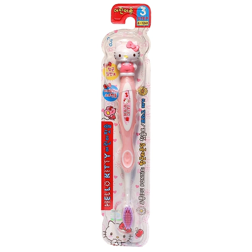 Hello kitty, импортная трехмерная мягкая детская зубная щетка, в корейском стиле, стиль «принцесса», 7-8-12 лет