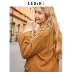 Áo khoác len lông cừu lớn của Lecho 2019 mùa thu và mùa đông mới cho phụ nữ áo khoác len dài - Trung bình và dài Coat