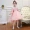 Váy bé gái mới 2018 dài tay cộng với váy đuôi nhung nhung Trang phục bé gái catwalk siêu công chúa đầm shop thời trang trẻ em