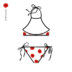 POPPYSWIM Retro Bikini Vú Nhỏ Sexy Halter Không Có Thép Vòng Trắng Chia Áo Tắm Phụ Nữ 	bikini 2 mảnh màu xanh Bộ đồ bơi hai mảnh