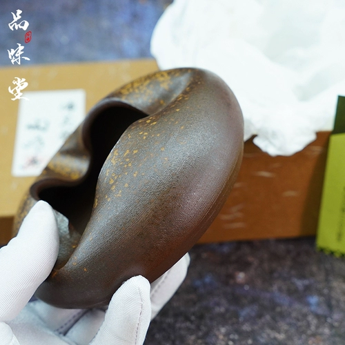 [早期日本制造备前烧陶庆堂手制烟灰缸会客厅家用复古简约茶道品味]