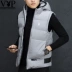 Playboy xuống cotton vest nam mùa thu và mùa đông mỏng vest vest Hàn Quốc vest vest giản dị áo 3 lỗ tập gym Áo vest cotton