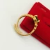 Liên minh châu Âu 24k mạ vàng giả vàng đá quý vòng nữ thời gian dài không phai mờ giả Việt Nam cát vàng ruby ​​vòng nhẫn kim cương tự nhiên Nhẫn
