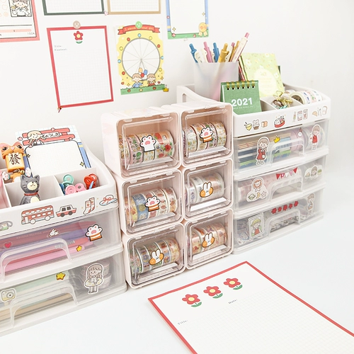 Коробка для хранения, канцтовары, прозрачная настольная лента